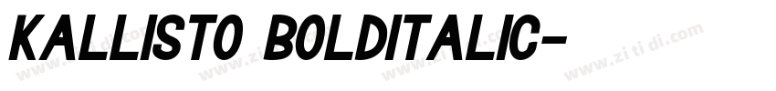 Kallisto BoldItalic字体转换